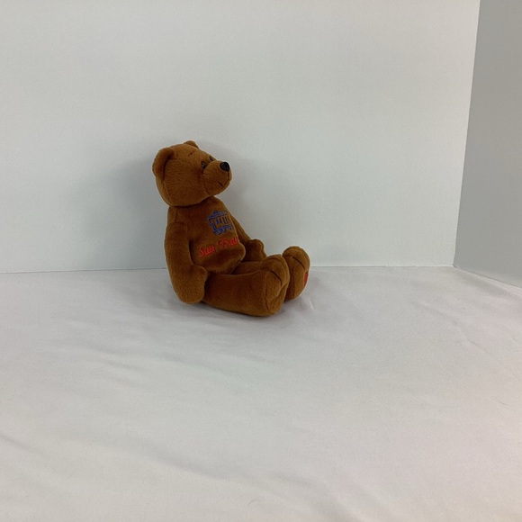 San Francisco Plush Souvenir Teddy Bear Bean Bag Brown Stuffed Animal Heart - Picture 4 of 8
